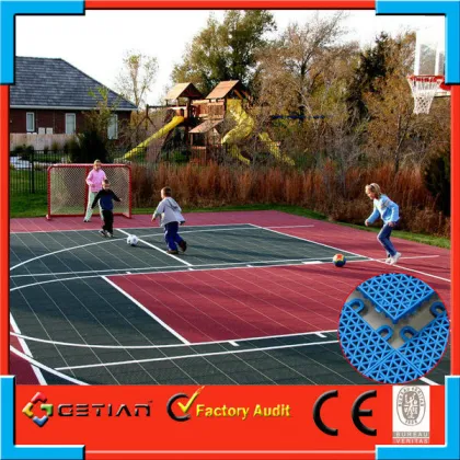 Armstrong Resilient Basketball Sports Flooring , Garage Flooring Tiles