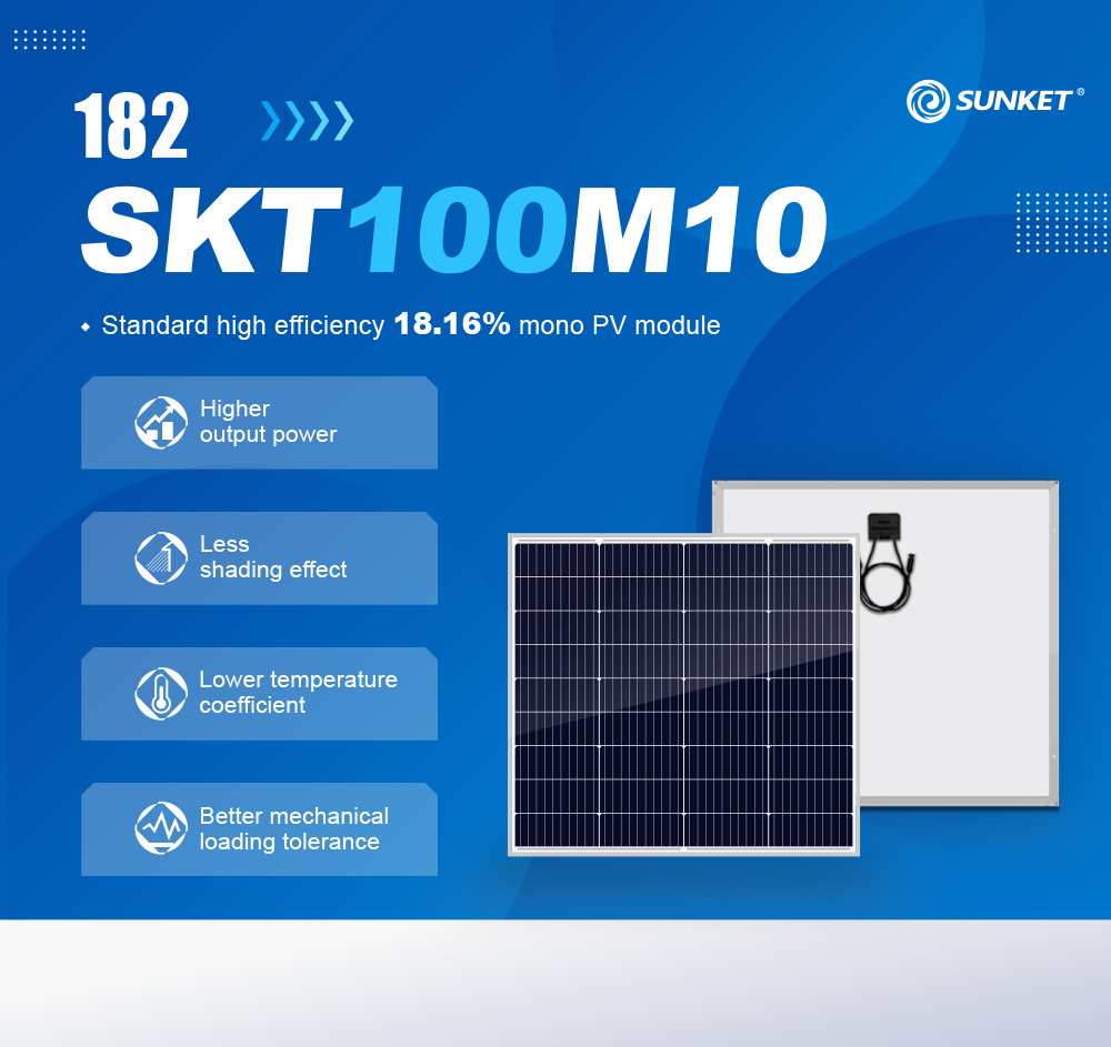 Sunket Pequeño panel solar 100W Mono Solar Panel