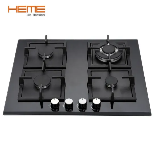 Tempered Glass Panel Gas Cooker with 4 Burners and CE Certification
