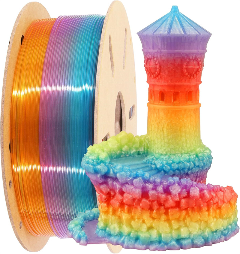 3D Printer Filament Multicolor Transparent PLA Gradient