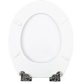 Fanmitrk white MDF toilet seat easy to clean