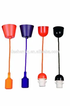 China supplier E27 colourfull plastic pendant lamp shade / plastic pendant lighting with colourfull PVC cable