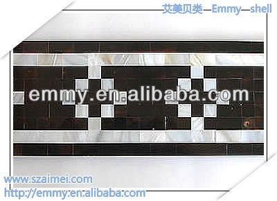 Natural MOP shell mosaic wall waist line