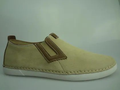 beige suede leather shoes