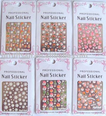 Nail sticker, Christmas Nail sticker, Nail art, nail decoration