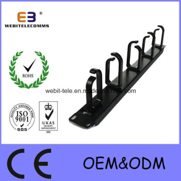 1u Metal Cable Manager with 5 Plastic Rings (WB-CA-03-5PR)