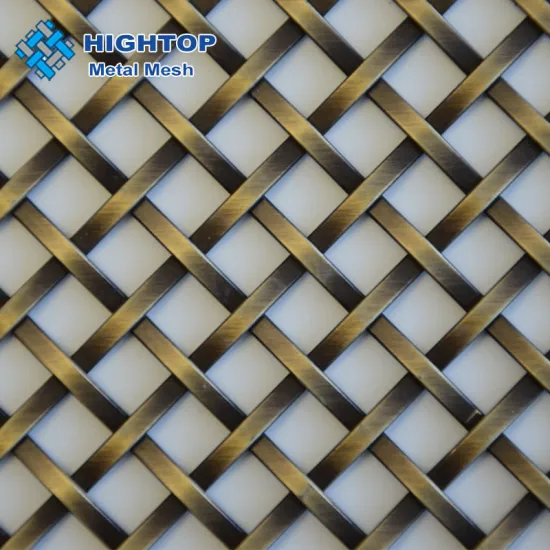Bronze Decorative Stainless Steel Metal Cabinet Door with Woven Mesh