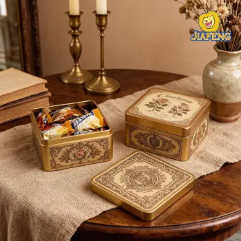 Antique Printed Sweets Tin Box