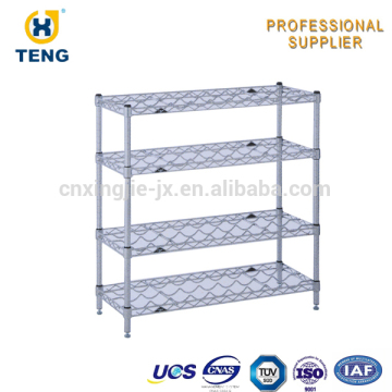 Metal Display Rack Shoe Store Display Rack 3 tiers with Caster Metal Stand wheel display rack