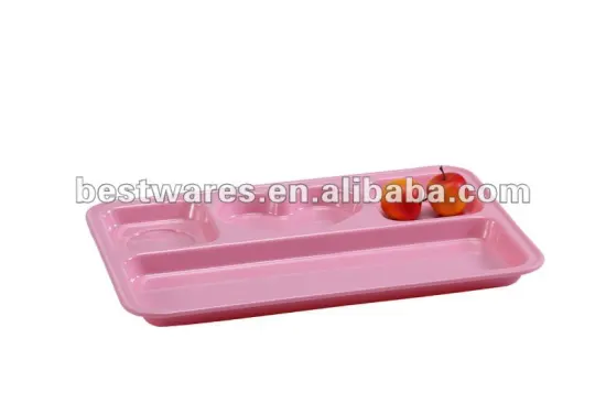 Fast food melamine plate in solid color