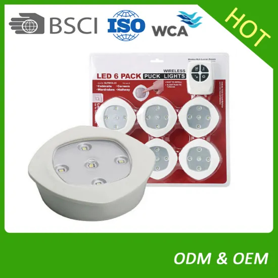 ODM and OEM Wireless Remote Control Puck Cabinet Light