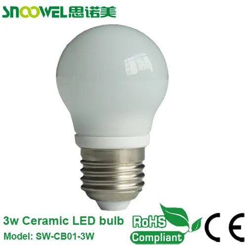 E27 3w G45 Ceramic Led Bulb Light With Ce,rohs 