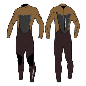 Seaskin Homens de volta Zip Fullsuit Mergulho Wetsuits