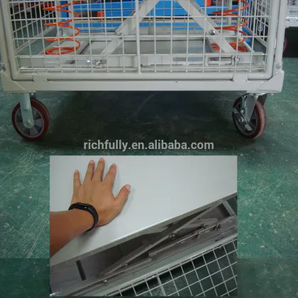 Folding Cage with springs shock absorber & board & castors