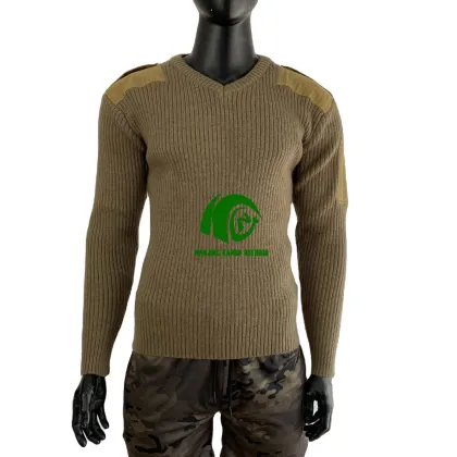 High-Quality Wool Knitted Tactical Camo Sweater for Men and Women
