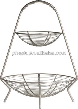 decorative china 2 tier metal fruit basket
