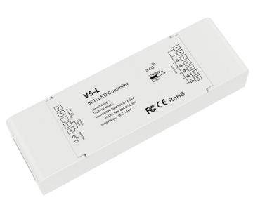Skydance V5-L: 5 Kanal RGB+CCT LED RF2.4G Wireless Receiver Controller-12-48VDC