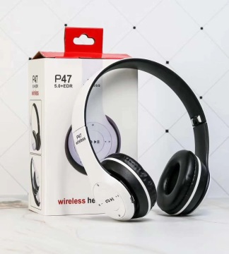 Wireless Gaming Headset P47 Earphone with Multi-color LEDs, Type-C, and Microphone