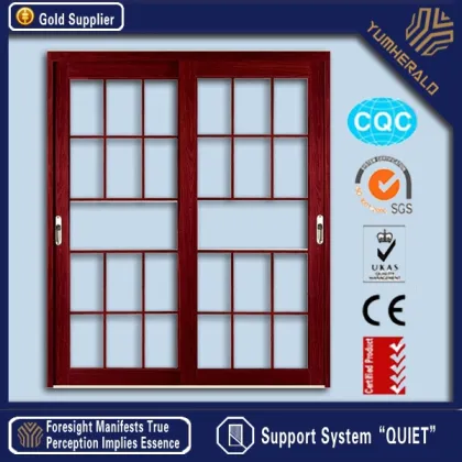 timber with PP film windows & doors ,solid wood with aluminium skin windows