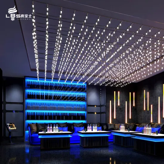 Customizable Acrylic Commercial LED Linear Pendant Lighting for Office, Supermarket, and Architectural Spaces