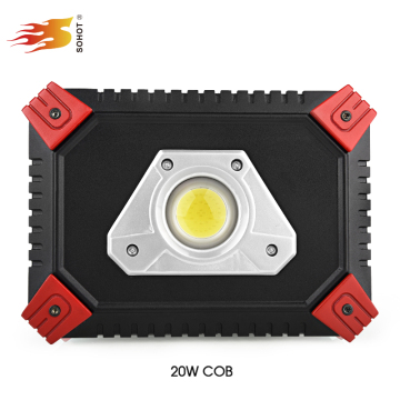 2000lumen Square COB work light Rechargeable 20w Vehicles COB working lamp light