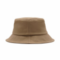 Brown Bucket Hat with Embroidered Logo