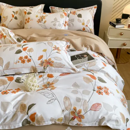 Cotton Bed Sheet Sets for Beds - 100% Cotton Printed Home Textiles