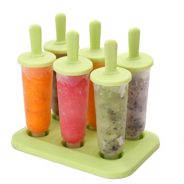 6-Piece Silicone Popsicle Molds: BPA-Free, Reusable, and Easy Release for Homemade Ice Pops
