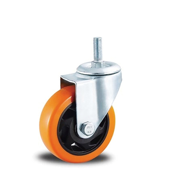 4 "الأسود الأساسية والبرتقال pvc caster موضوع الجذعية