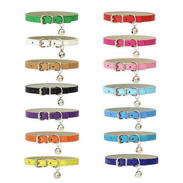 BOTO Wholesale Metallic Blank Veg Tan PU Leather Cat Pet Dog Collar