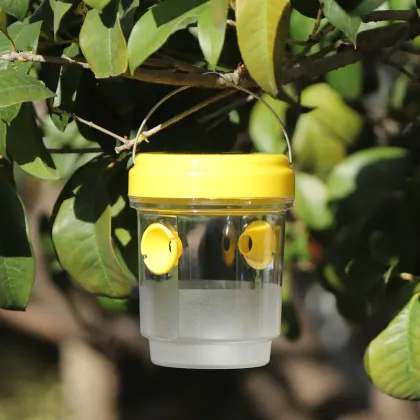 Waterproof Solar-Powered Wasp Trap for Outdoor Garden Use