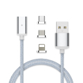 3 en 1 cable magnético del usb para el iphone para Android para el cable de carga magnético del USB del tipo c