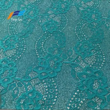 Fancy Jacquard Nylon Polyester Embroidered Lace Fabric