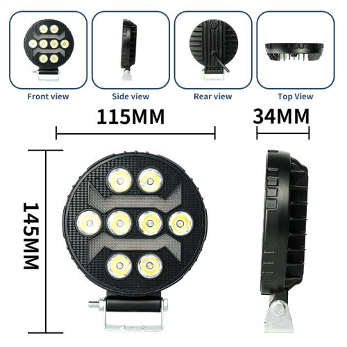 IP67 Waterproof Motorcycle Work Led Light with White Light Yellow
