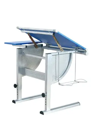 Professional Wooden Tiltable Drafting Table Desk with Adjustable Height for Architects and Designers - For Sale