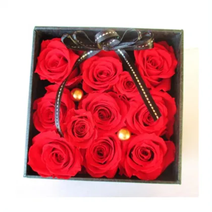 Square Roses Box Packaging Flower Paper Box