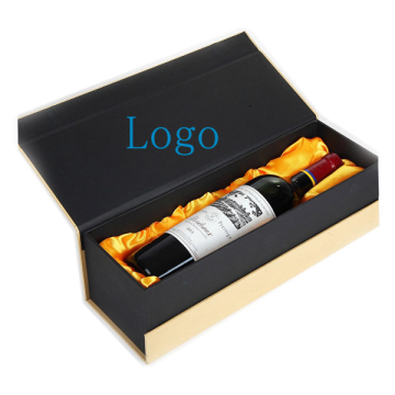 Custom Paper Wine Gift Box Packaging With Satin