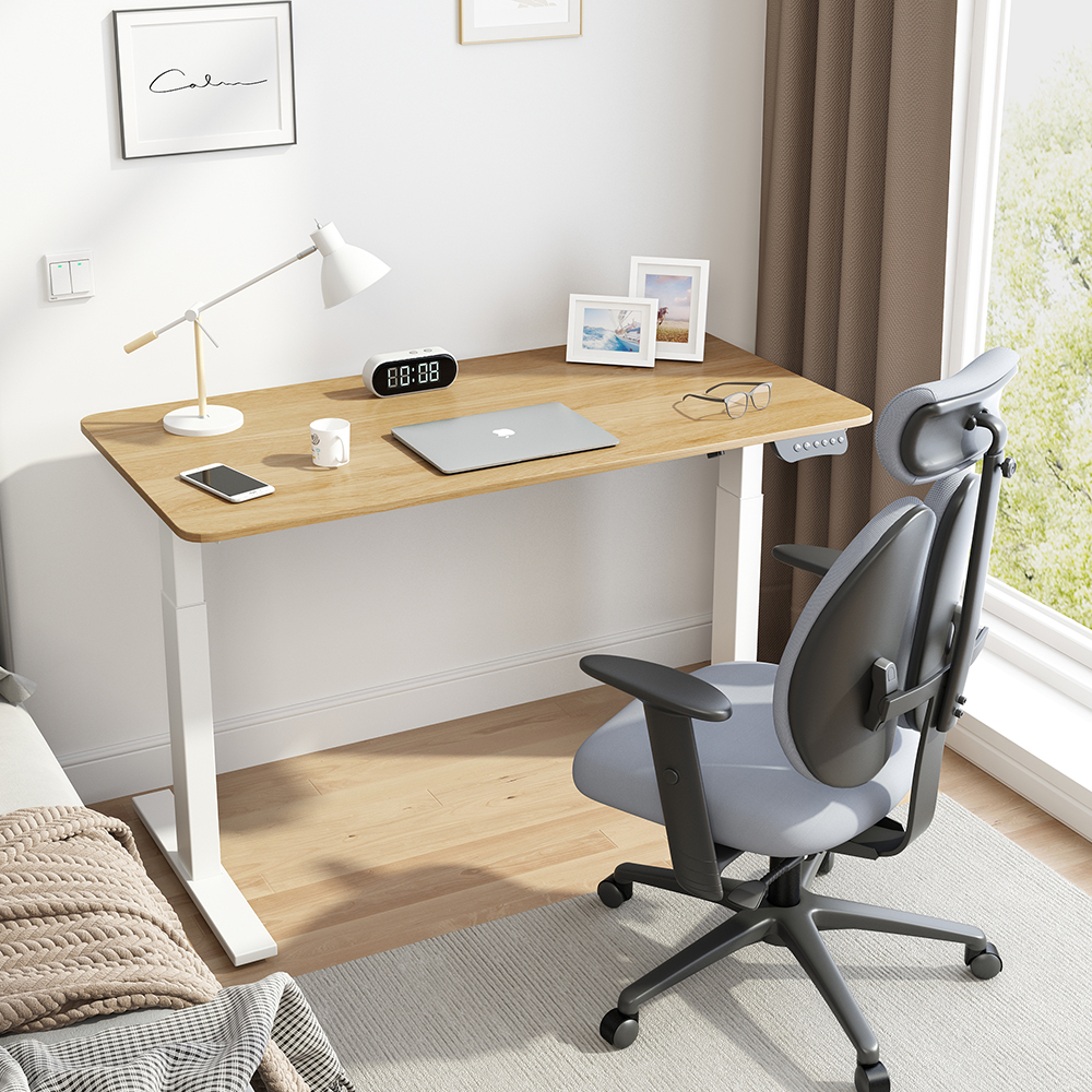 Electric Height Adjustable Desk Wood Desk