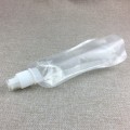 folding plastic spout-pouch with drinking liquid suction