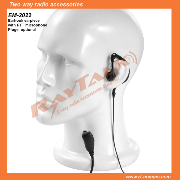 Two Way Radio Earpiece Earhook with Small Lapel Ptt (EM-2022)