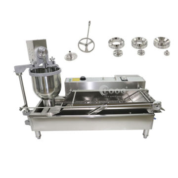 Gewerblicher Edelstahl 110 V/220 V Automatische Mini -Donut -Maschine - 2 Zeilen Donut Fryer zum Verkauf