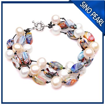 AA Fancy Freshwater 9-10mm Real Pearl Watch Bracelets PB054