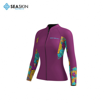 Seaskin 2mm Women Surfing Jacket Keep Warm Fabric