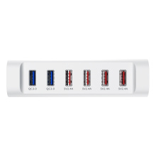 84W 5V3A QC3.0 carregador rápido USB multi-portas