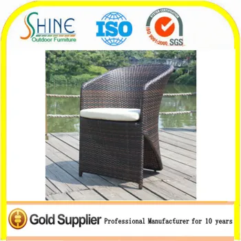 Restaurant Dining PE Rattan Chair for Rattan Furniture Outdoor