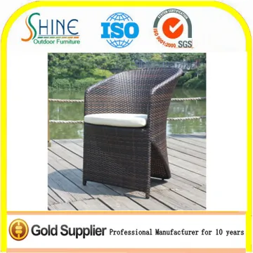 Restaurant Dining PE Rattan Chair for Rattan Furniture Outdoor