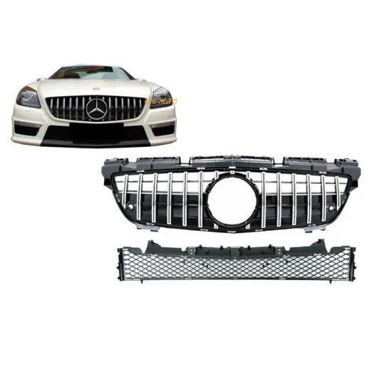 R172 Grille GT Style Front Bumper Grill for Mercedes-Benz SL Class SLK R172 2011-2015