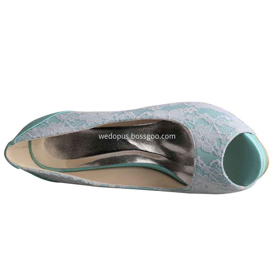 Mint Green Lace Shoes