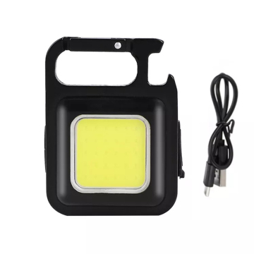 USB şarj edilebilir acil durum mini LED cep anahtar zinciri