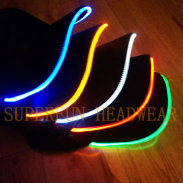 2013 hot sale patent colorful lights sports caps and hats
